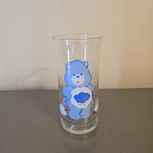 VTG Care Bears Grumpy Blue Bear PIzza Hut Ltd. Edition Collector's Glass Tumbler